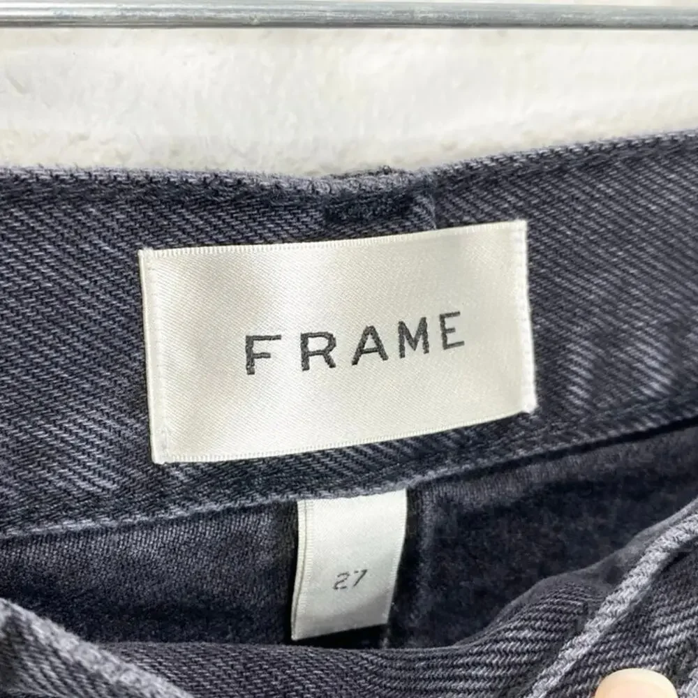 Frame Denim The Bubble Crop Jeans In Limitless Raw Fray 27 NWT - Picture 6 of 11